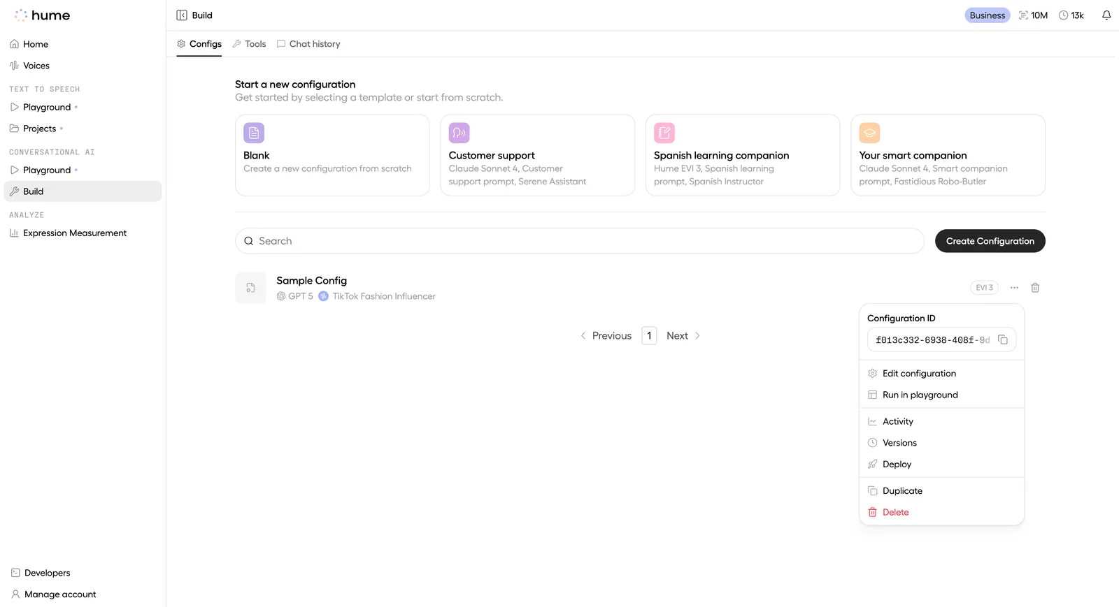 Configuration ID