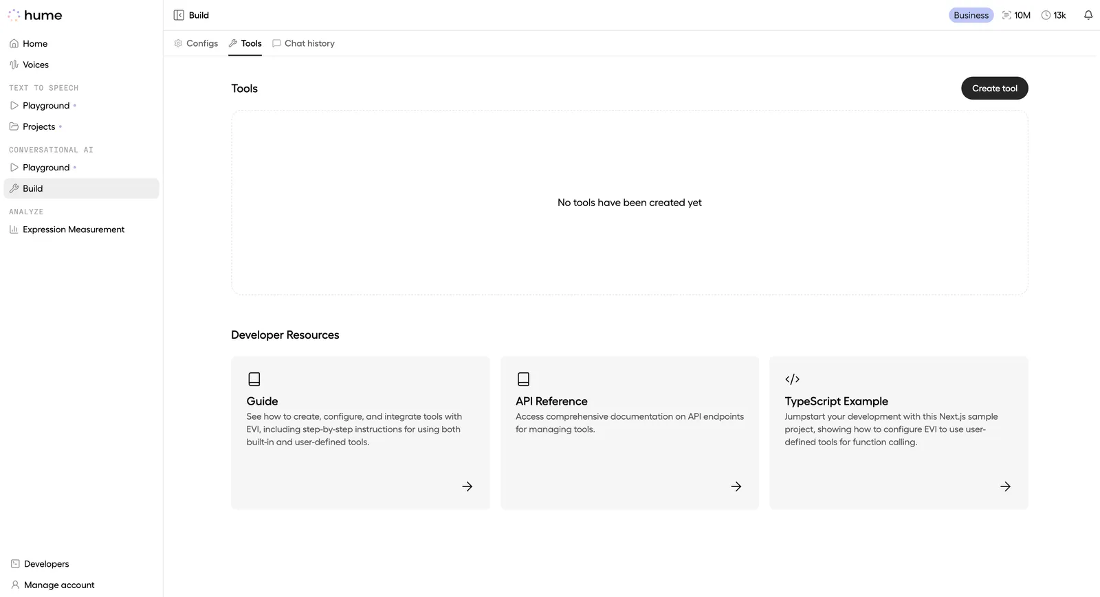 EVI Tools page