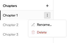 Chapters sidebar