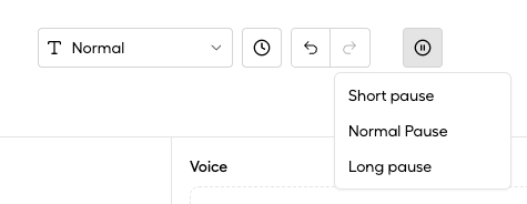 Pause button